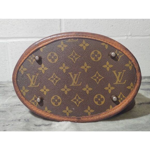 Rare VTG Louis Vuitton Monogram Marais Bucket Purse Handbag LV 1970s French Co - Picture 5 of 11